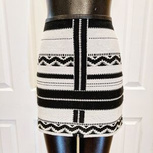 Genuine leather accented Madewell tribal skirt